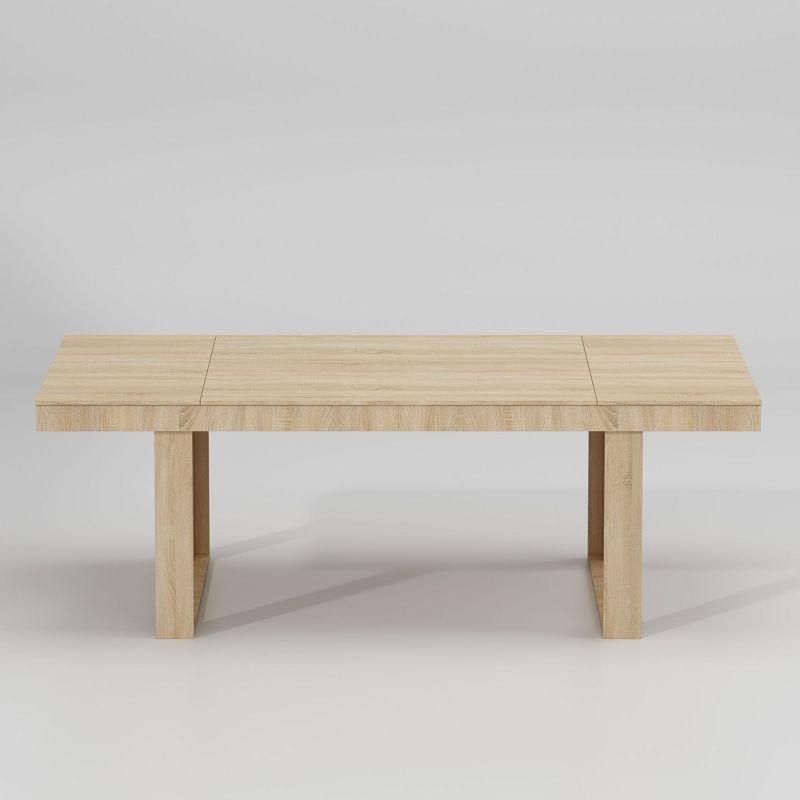 FUFU&GAGA Yellow Log Color Modern Desk For Conference Room Table Computer Desk