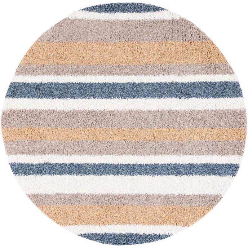 Calico Shag CLC104 Loomed Indoor Area Rug - Taupe/Ivory - 6'7"x6'7" Round - Safavieh