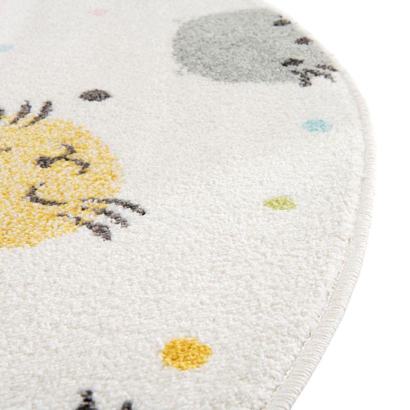 Whimsy Molly Pink/Gray/Yellow Kid Rug