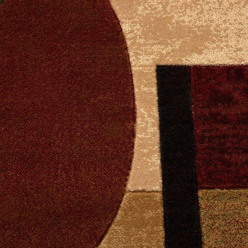 Handmade Brown and Green Geometric Tufted Rectangular Rug 5' x 7'