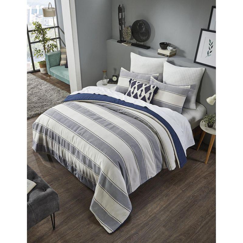 Janson Microfiber / Polyester Jacquard Striped Comforter Set