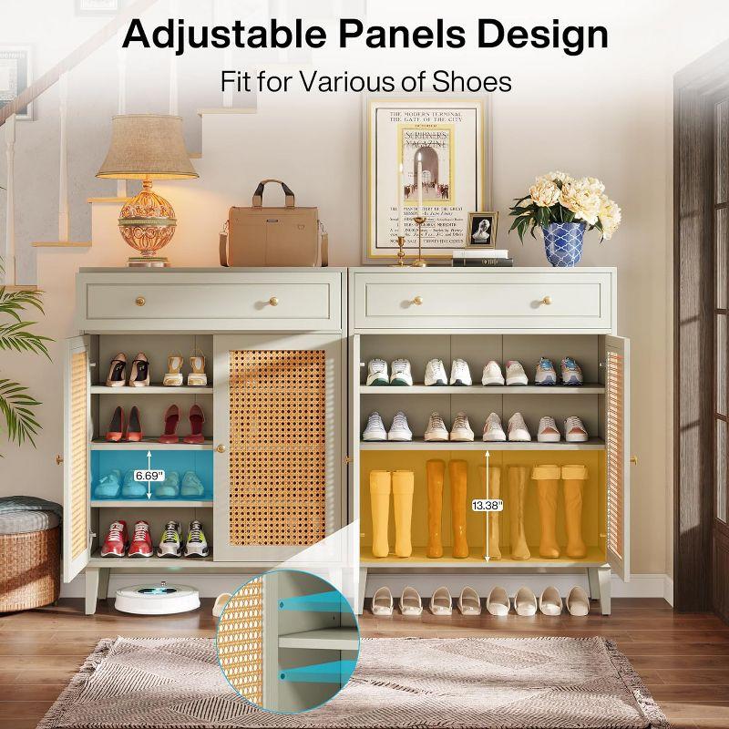 Tribesigns Modern Shoe Cabinet with Doors and Drawer