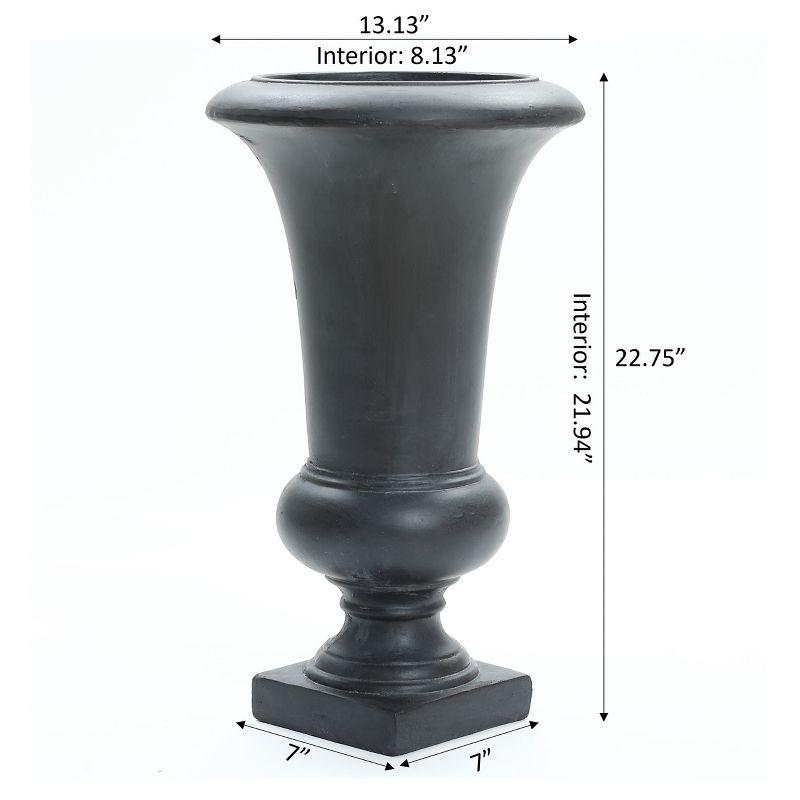 LuxenHome 22.75" H Slim MgO Urn Planter Gray