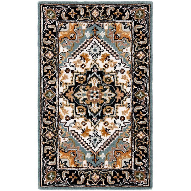 Heritage HG625 Handmade Area Rug - 4'x6' - Grey/Green - Safavieh