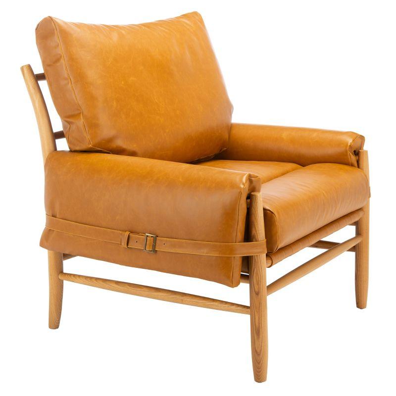 Oslo Mid-Century Arm Chair - Caramel/Natural - Safavieh.