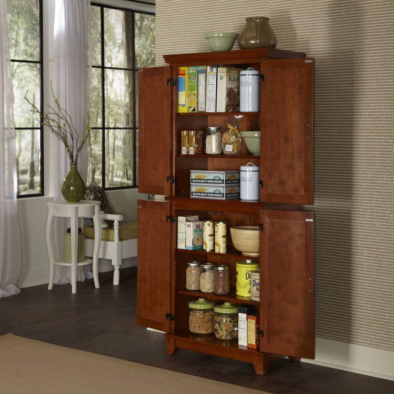 Arts & Crafts Pantry Cottage Oak - Home Styles: Traditional Hardwood Kitchen Storage, 4-Door, 4-Shelf