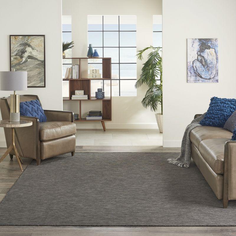Nourison Positano POS01 Indoor/outdoor Area Rug - Charcoal 7' x 10'
