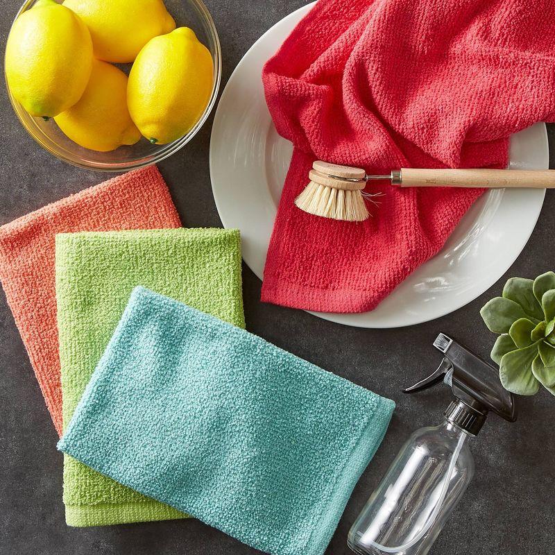 4pk Cotton Assorted Bright Barmop Dishtowels - Design Imports