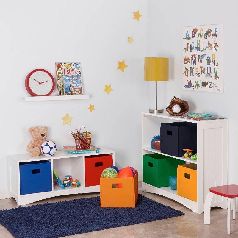 RiverRidge Kids Playroom Horizontal Toy Organizer Bookshelf with Open Storage Shelves