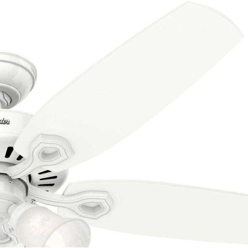 52" Snow White MDF Ceiling Fan with LED Lights