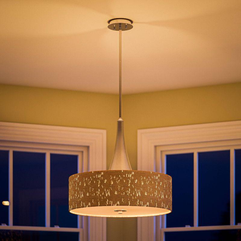 Kenroy Home 93013BS Bulletin 3-Light Pendant, Brushed Steel