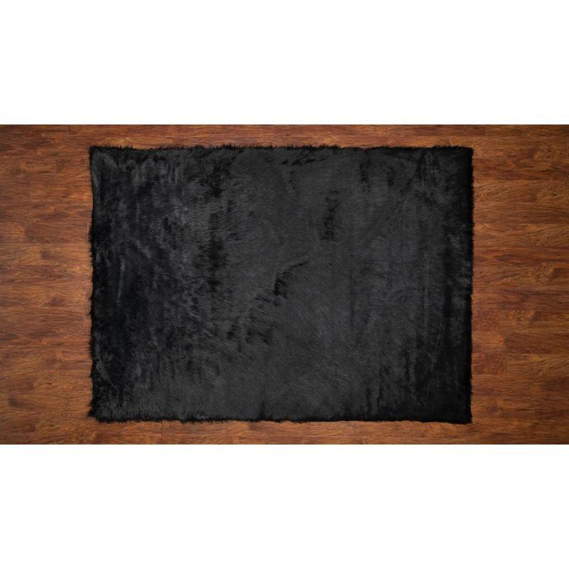 3'x5' Faux Sheepskin Accent Rug White - Linon: Modern High Pile Indoor Handmade Rectangle Rug