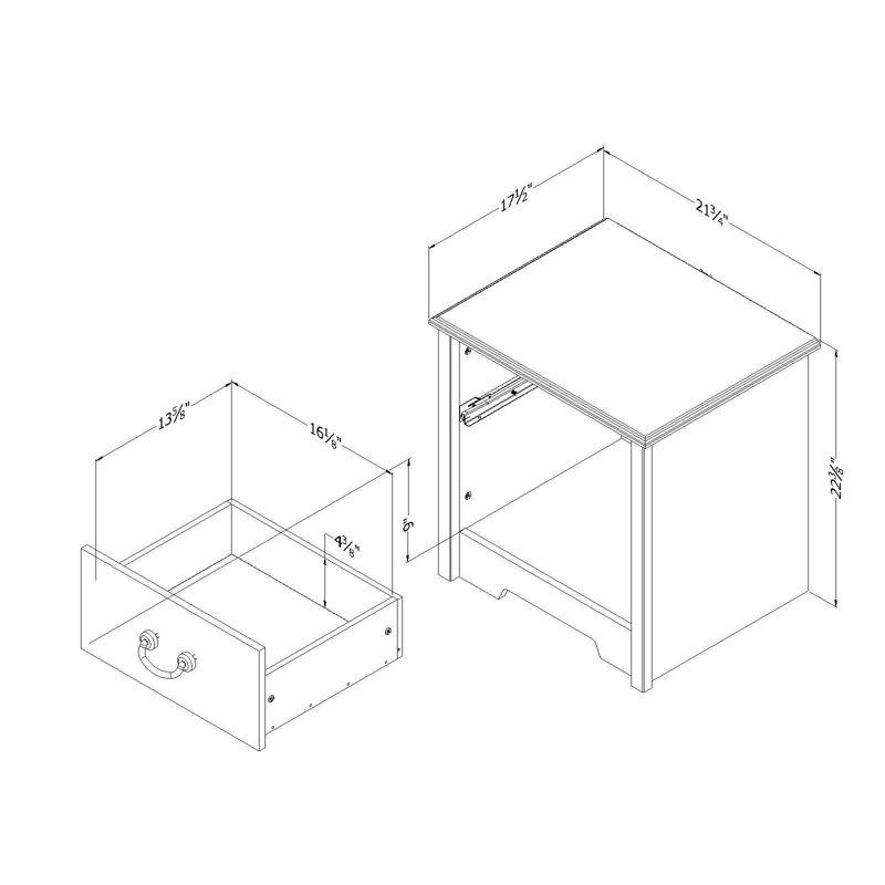 Aviron 1 Drawer Nightstand - South Shore