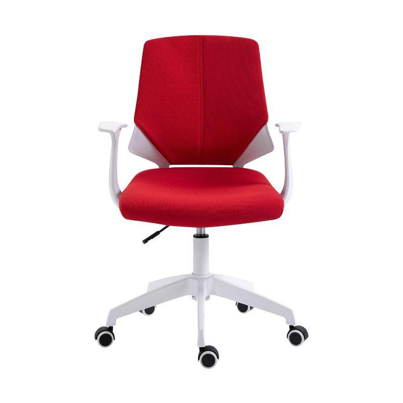 Racing Executive Red Leather Swivel Office Chair with Adjustable Height