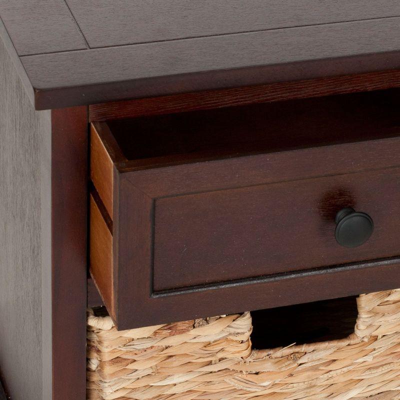 Adayla Solid Wood Drawers Storage Bench