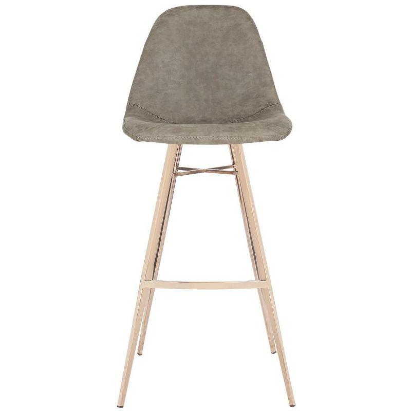 Mathison Bar Stool  - FOX3011 - Taupe/Copper - Safavieh Couture