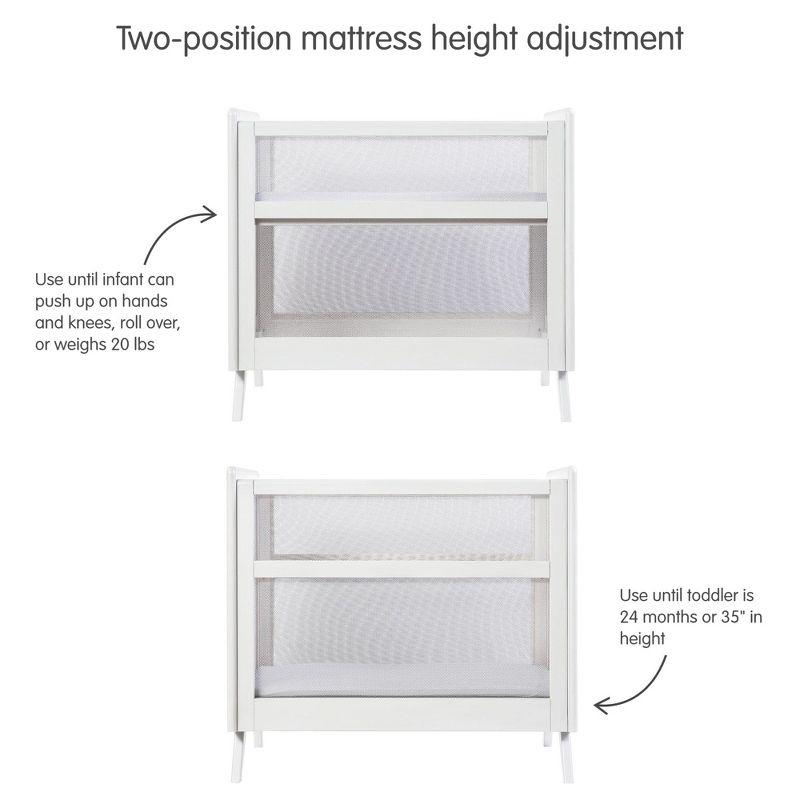 BreathableBaby BreathableBaby Breathable Mesh 2-in-1 Mini Crib, Greenguard Gold Certified
