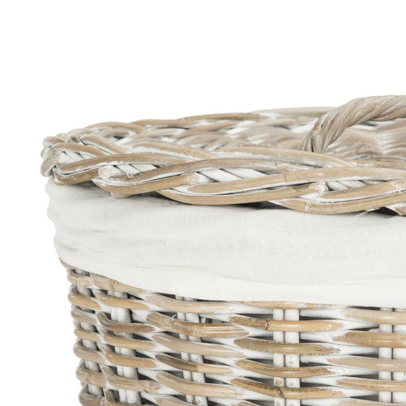 Maggy Laundry Basket - White/White Washed - Safavieh