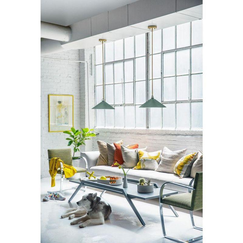 Zoë Single Light Metal Steel Dimmable Pendant