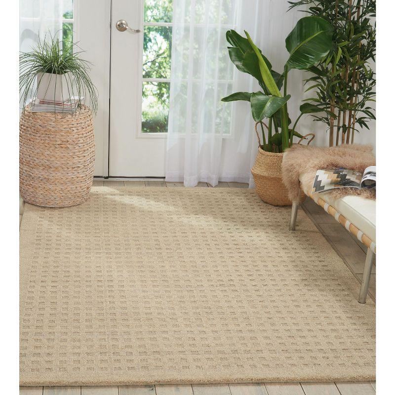 Nourison Perris Textured Indoor Area Rug Taupe 5' x 7'6"