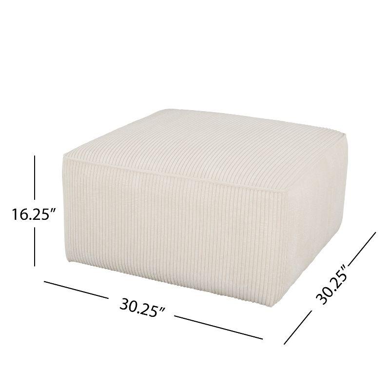 Christopher Knight Home Yzabella Modern Indoor Versatile Upholstered Square Ottoman, Beige