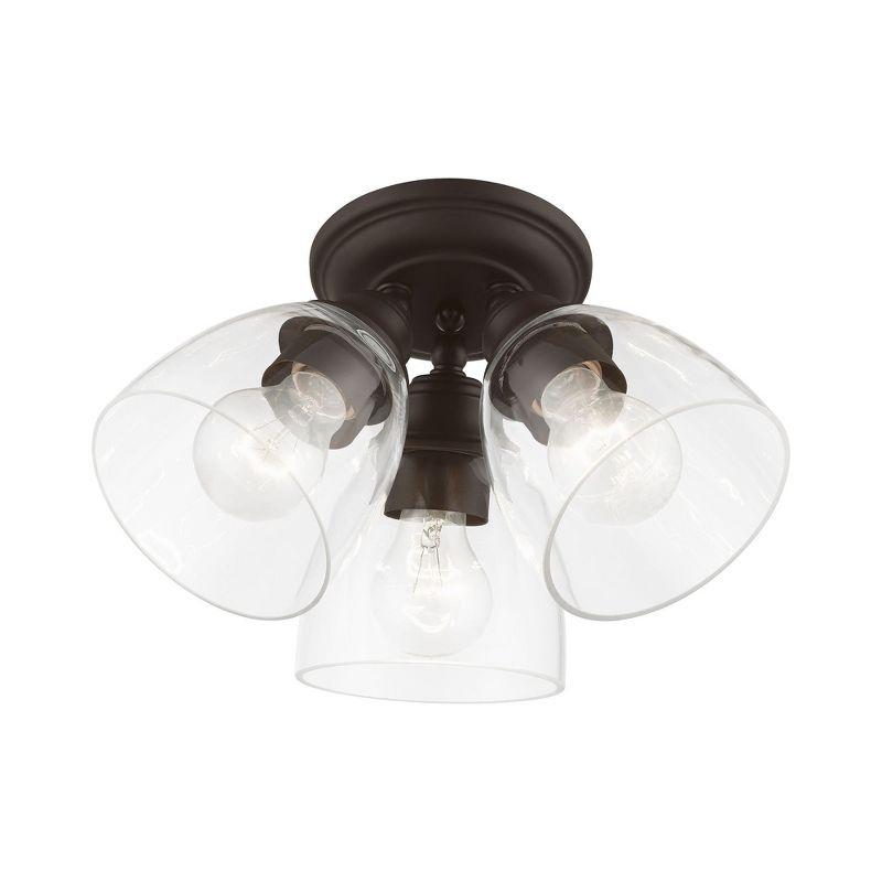 Livex Lighting Montgomery 3 - Light Flush Mount in  Bronze
