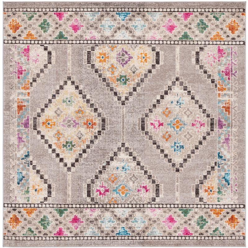 Madison MAD481 Power Loomed Area Rug - Grey/Beige - 6'7"x6'7" - Safavieh.