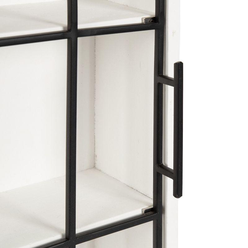 Kate and Laurel Megara Arched Wall Mounted Cabinet, 16x6x24, Black