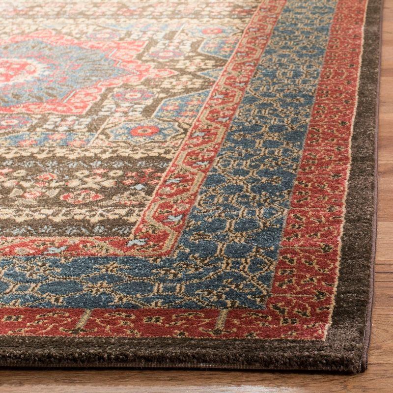Mahal MAH620 Power Loomed Indoor Area Rug - Navy/Red - 5'1"x5'1" - Safavieh.