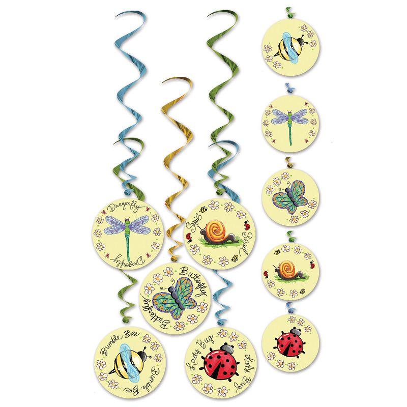 Beistle Garden Friend Whirls, 3' 4", (10/Pkg) Multicolored