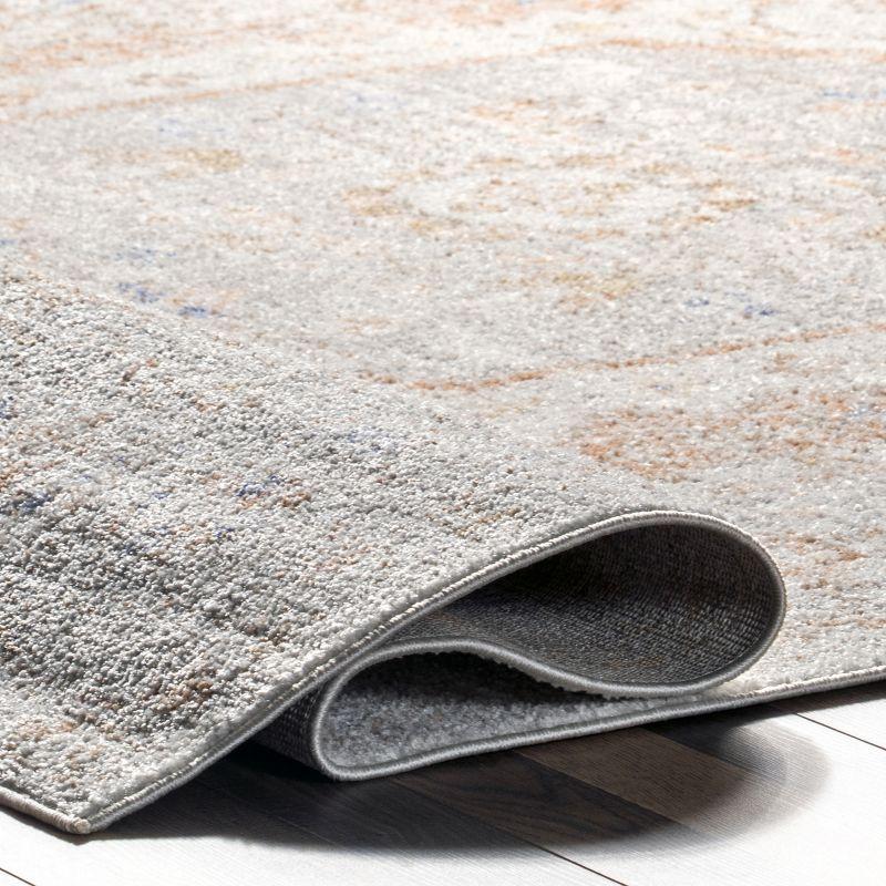 Nuloom Jacquie Medallion 12x15 Indoor Area Rug for Living Room Bedroom Dining Room Kitchen, Silver/Ivory
