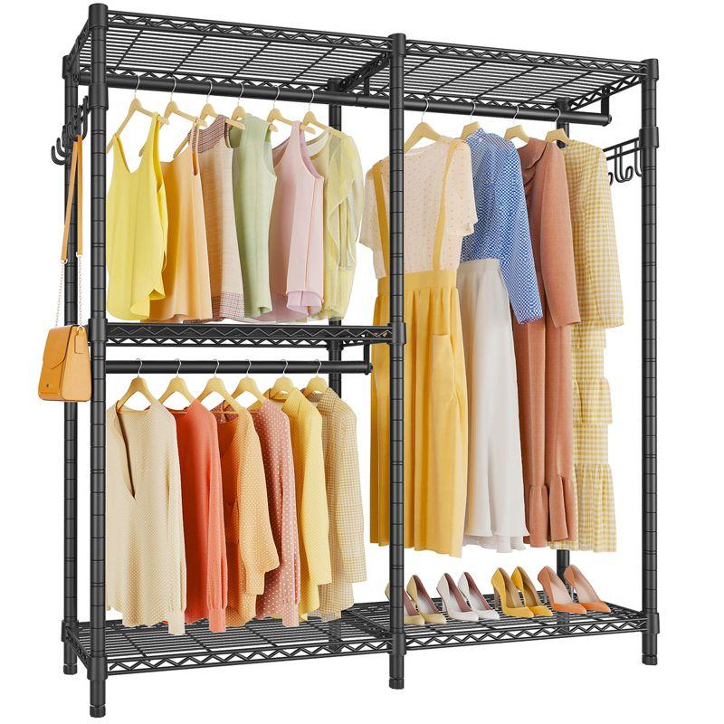 Black Heavy Duty Wire Freestanding Closet Organizer