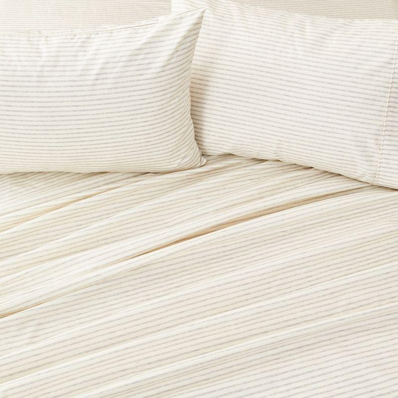 Great Bay Home Striped Microfiber Wrinkle Resistant Sheet Set