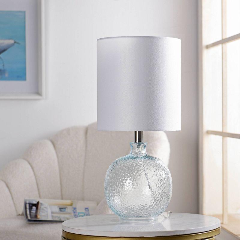 Glass Table Lamp Light Aqua Finish - StyleCraft: Small Bubble Glass, No Assembly Required