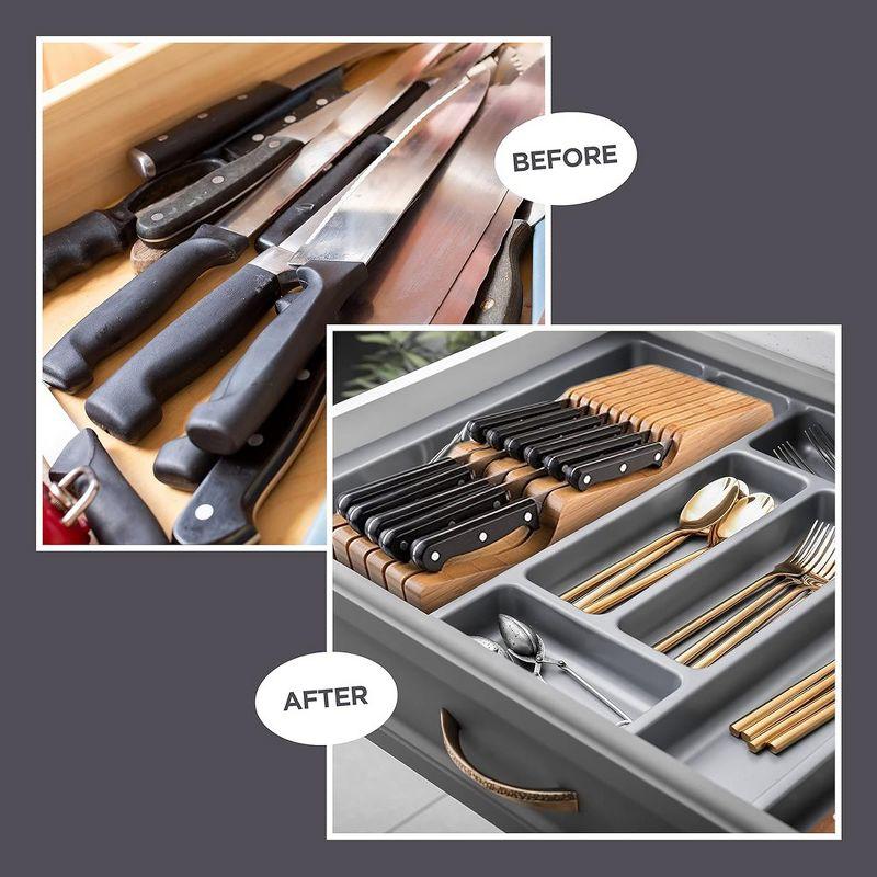 Bambusi Bambüsi 12 Slot Drawer Knife Block