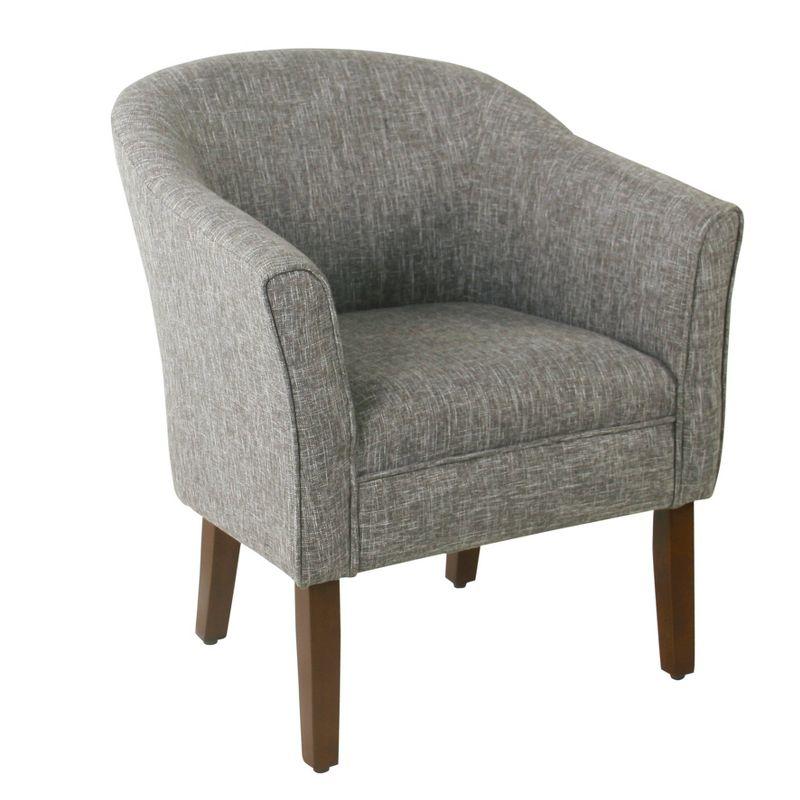 Modern Barrel Accent Chair Gray - HomePop: Upholstered Side Chair for Bedroom & Living Room, Comfort Seating