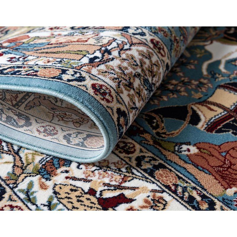 Unique Loom Narenj Birmingham Area Rug ,Blue ,3'x13'