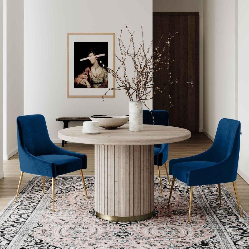 Beatrix 19'' H Velvet Upholstered Metal Parsons Chair