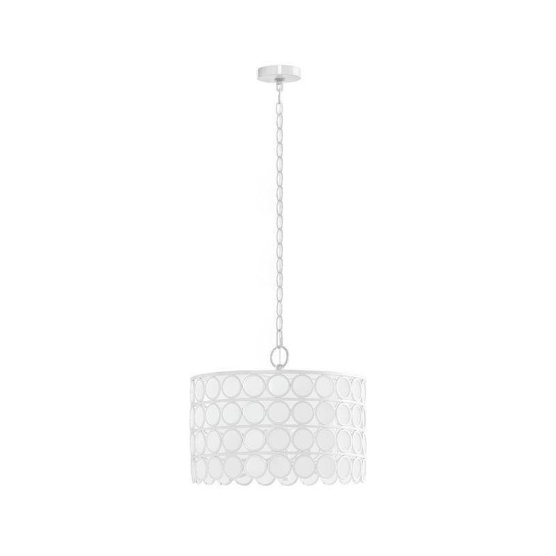 Abbot 4-Light Glass Drum Shade Chandelier