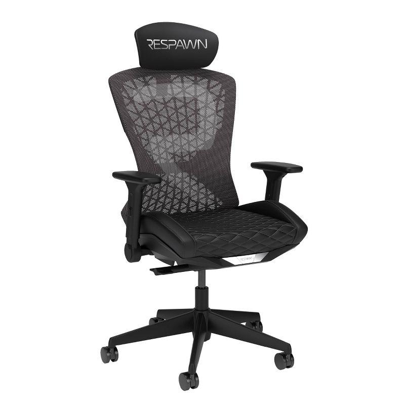 Respawn RESPAWN SPIRE Ergonomic Mesh Office Gaming Chair - High Back Home PC Computer Desk Reclining Gaming Chair, Adjustable Armrests, Adjustable Headrest, Knitted Mesh Back, Cooling Gel Seat