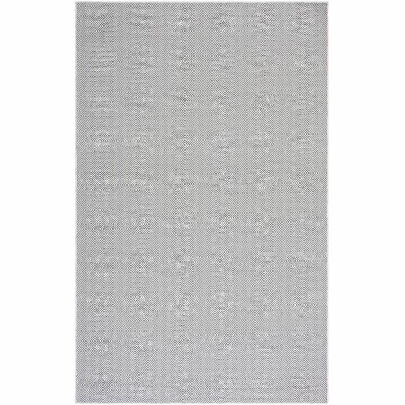 Hampton HTN230 Indoor/Outdoor Machine Made Area Rug - 5'1"x7'6" - Grey - Safavieh