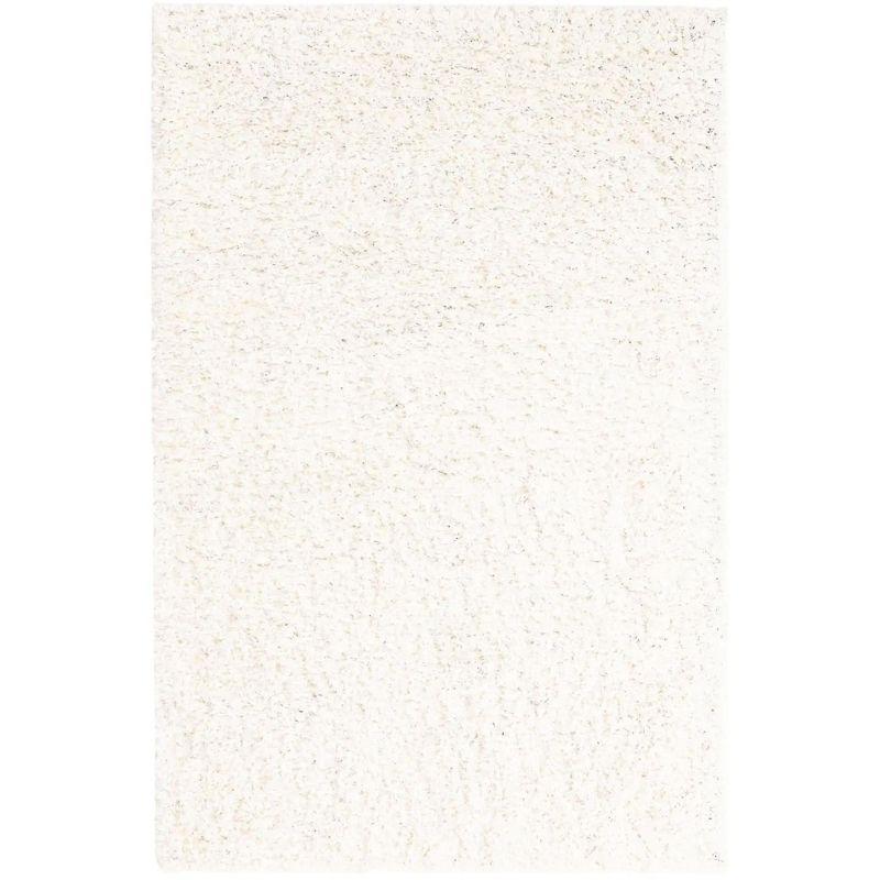 Unique Loom 4' 1 x 6' 1 Solid Shag Snow White Area Rug