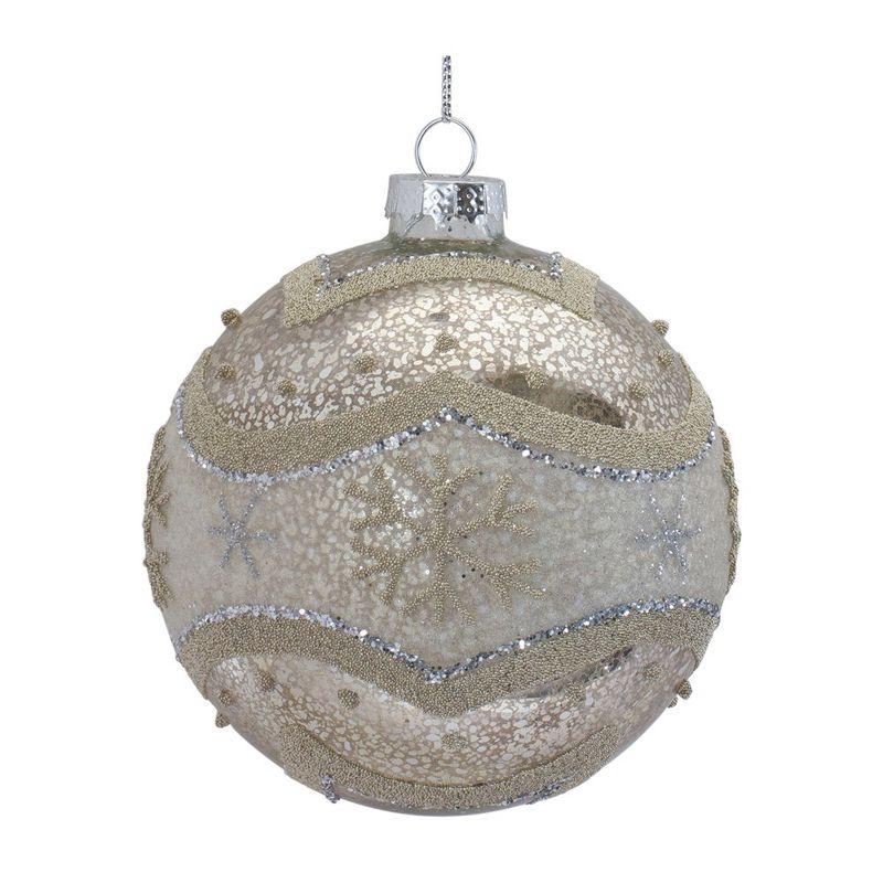 Melrose Snowflake Glass Ball Ornament (Set of 6)