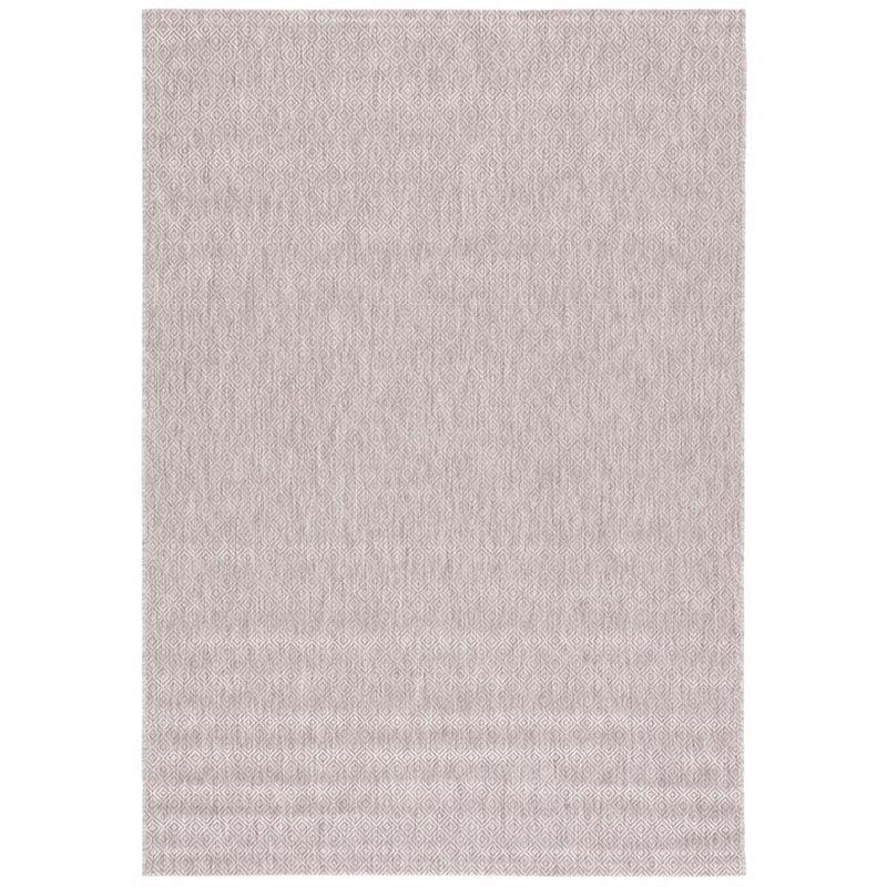 Beige Courtyard 59" Easy-Care Synthetic Indoor/Outdoor Area Rug