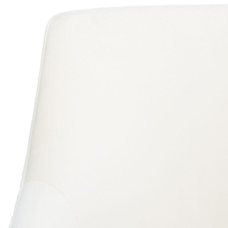 Kaisley Puckered Office Chair - Cream/Silver - Safavieh