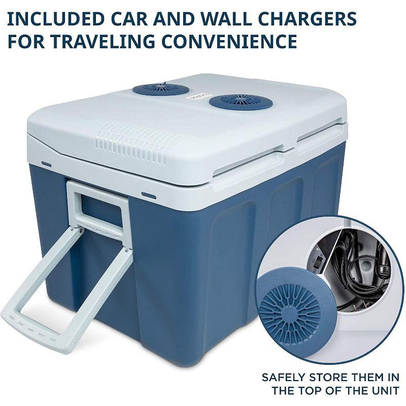 Ivation 45 L Portable Electric Cooler, Camping Fridge with Car Adapter