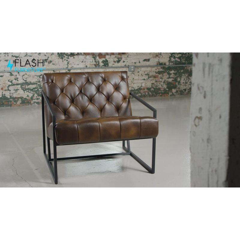 Flash Furniture Hercules Madison Bomber Jacket LeatherSoft Tufted Lounge Chair