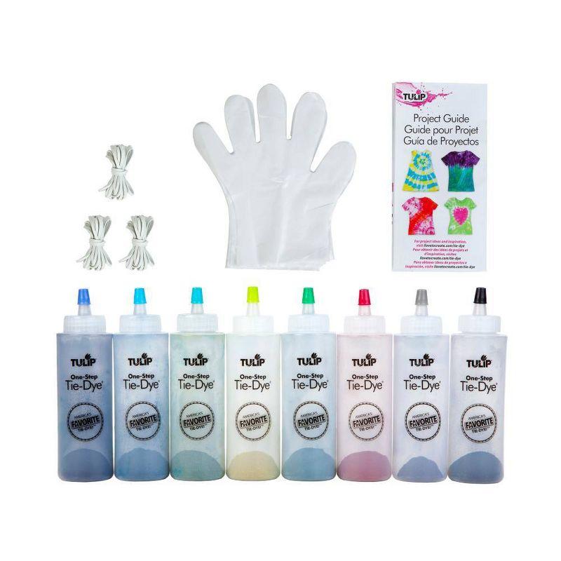 Tulip 45pc One-Step Tie-Dye 8 Color Kit - Shark Island: DIY Art & Craft Activity, Non-Toxic, Includes Gloves & Rubber Bands