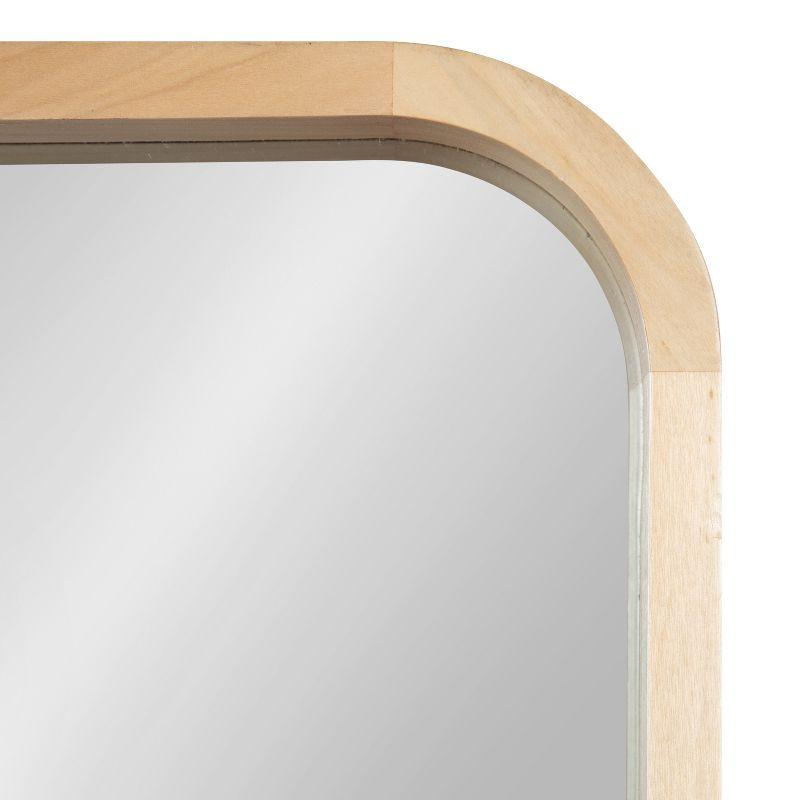 Kate and Laurel Hutton Wood Framed Radius Rectangle Mirror