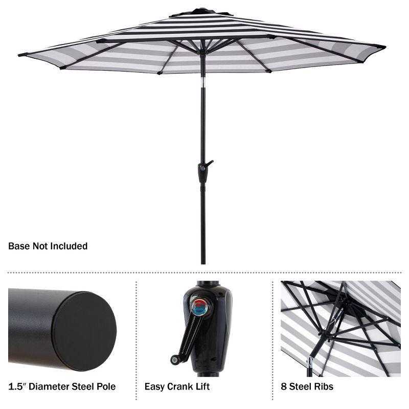 Pure Garden 9 Ft Patio Umbrella, Black and White